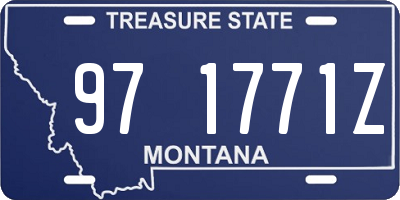 MT license plate 971771Z
