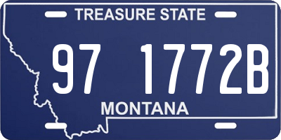 MT license plate 971772B