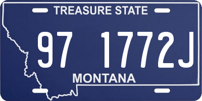 MT license plate 971772J