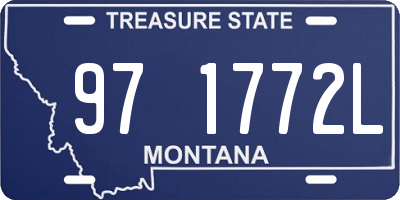 MT license plate 971772L