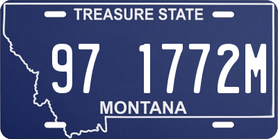 MT license plate 971772M