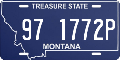 MT license plate 971772P