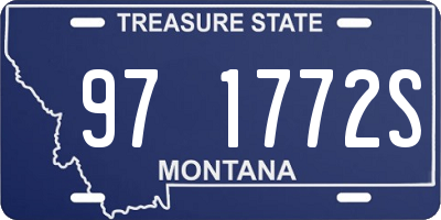 MT license plate 971772S