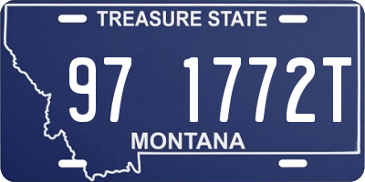 MT license plate 971772T