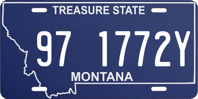 MT license plate 971772Y