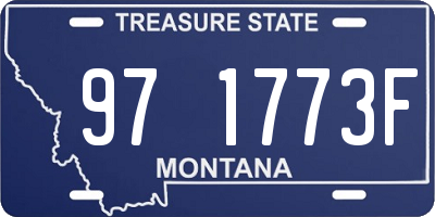MT license plate 971773F
