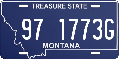 MT license plate 971773G