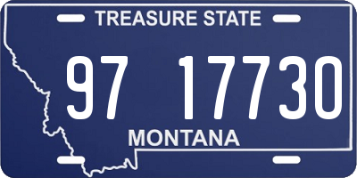 MT license plate 971773O