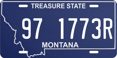 MT license plate 971773R
