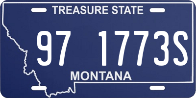 MT license plate 971773S