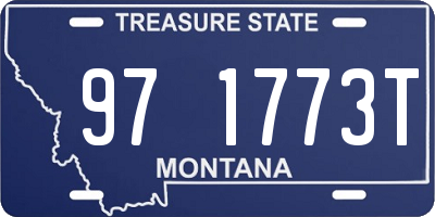 MT license plate 971773T