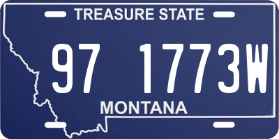 MT license plate 971773W