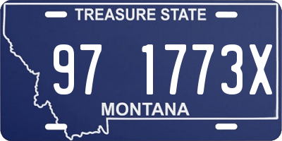 MT license plate 971773X