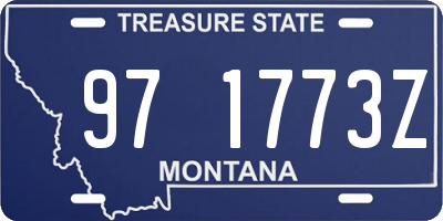 MT license plate 971773Z