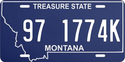 MT license plate 971774K