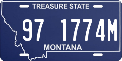 MT license plate 971774M
