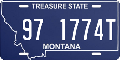 MT license plate 971774T