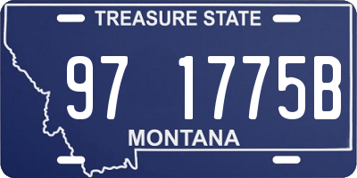 MT license plate 971775B