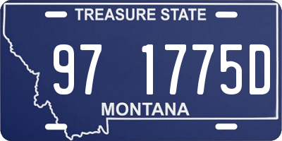 MT license plate 971775D