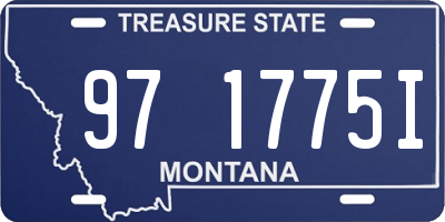 MT license plate 971775I