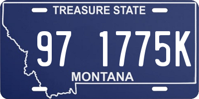 MT license plate 971775K