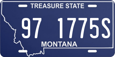 MT license plate 971775S