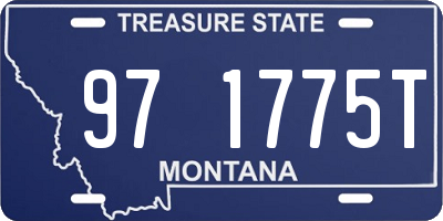 MT license plate 971775T