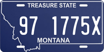 MT license plate 971775X