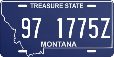 MT license plate 971775Z