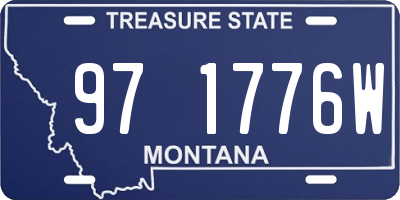 MT license plate 971776W