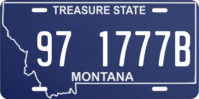 MT license plate 971777B