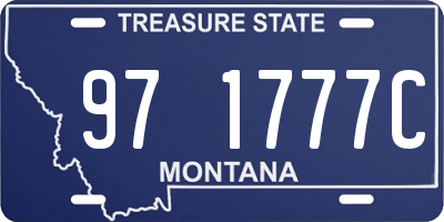 MT license plate 971777C