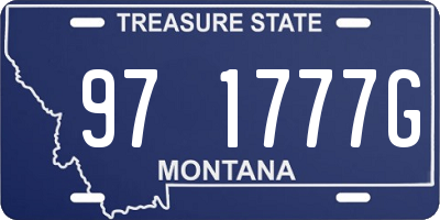 MT license plate 971777G