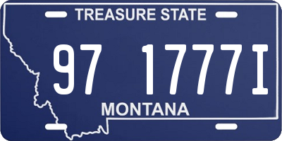 MT license plate 971777I