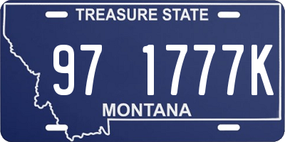 MT license plate 971777K