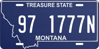 MT license plate 971777N