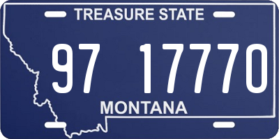 MT license plate 971777O