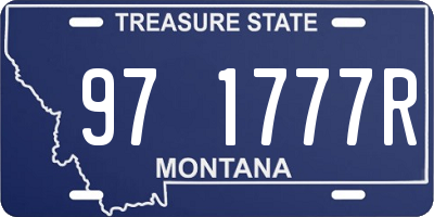 MT license plate 971777R
