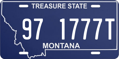 MT license plate 971777T