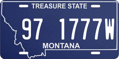 MT license plate 971777W
