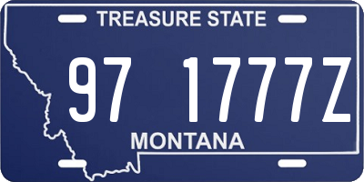 MT license plate 971777Z