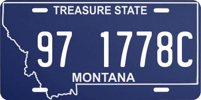 MT license plate 971778C