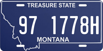 MT license plate 971778H