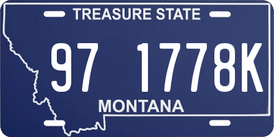 MT license plate 971778K