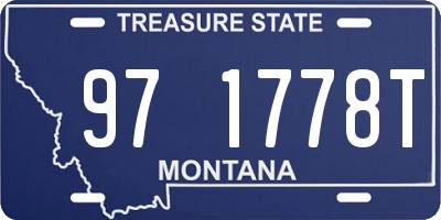 MT license plate 971778T