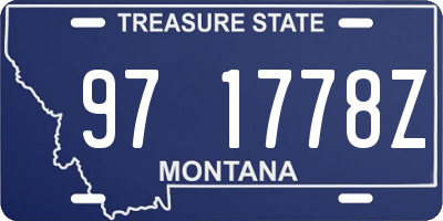 MT license plate 971778Z