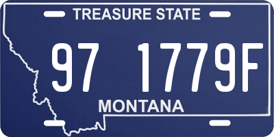 MT license plate 971779F