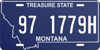 MT license plate 971779H