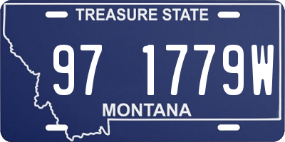 MT license plate 971779W