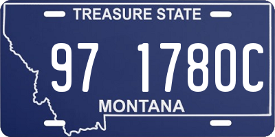 MT license plate 971780C